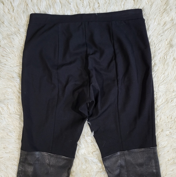 VINCE Mixed Media Ponte Knit Leather Leggings Size Large - Picture 12 of 14